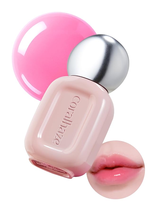 Dew Drop Tint #203 Bubbly 4.5g, Hydrating, Glossy, Lightweight Lip Stain with High-shine, Long Lasting Color with Moisturizing Lip Drop, Dewy Finish, Korean Beauty Makeup