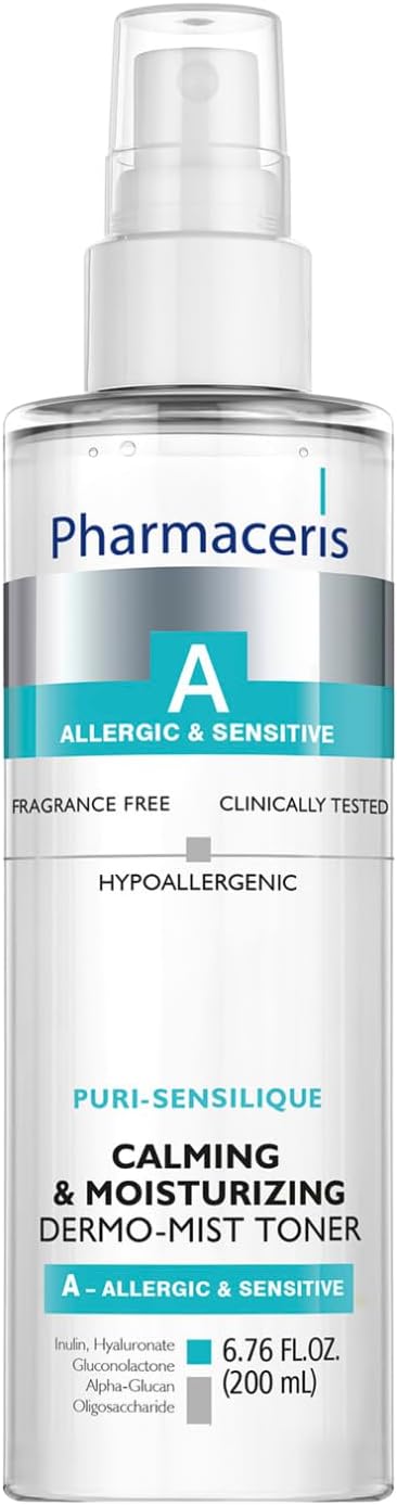 Pharmaceris Calming Mist Toner - Soothing & Hydrating Face Mist for Sensitive & Allergy-Prone Skin; Restores pH, Refreshes & Supports Skin’s Barrier & Microbiome Puri-SENSILIQUE, 6.76 fl oz