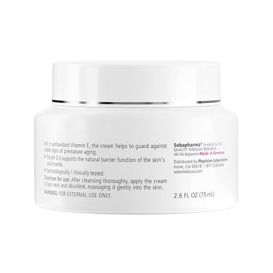 SEBAMED Moisturizing Face Cream for Sensitive Skin Antioxidant pH 5.5 Vitamin E Hypoallergenic 2.6 Fluid Ounces (75mL) Ultra Hydrating Dermatologist Recommended Moisturizer