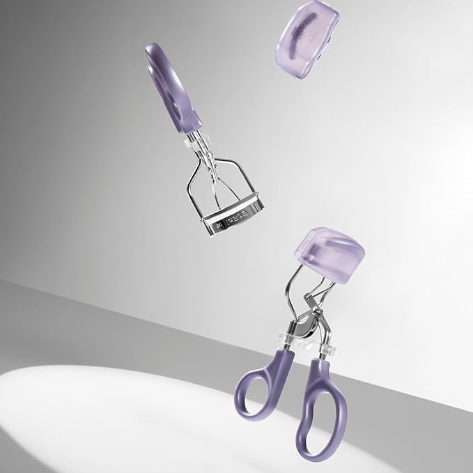 Eyelash Curler w/3 Replacement Pads (Soft/Medium/Firm) - Professional Lash Curler for Natural, Fake, Curly or Straight Lashes, Includes Protective Cover