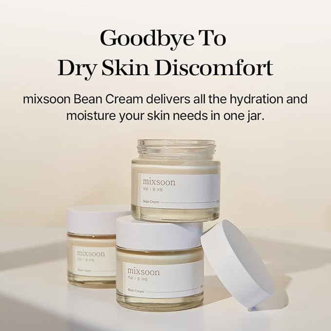 mixsoon Bean Cream - Intensive Moisture Face Cream For Smooth, Nourished Skin, Pore & Sebum Care - Korean Skincare For Glass Skin - Non-sticky (2.19 Fl. Oz / 65ml)