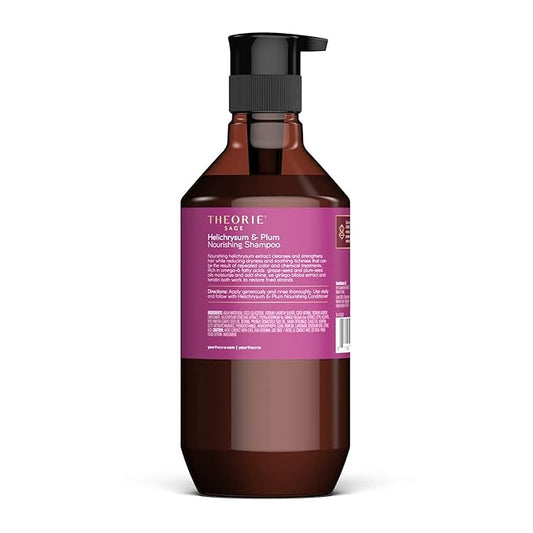 Theorie: Sage - Helichrysum & Plum - Nourishing Shampoo - For Dry & Over-Processed Hair - Protects Color & Keratin Treated Hair, 400ml (Label Design May Vary)