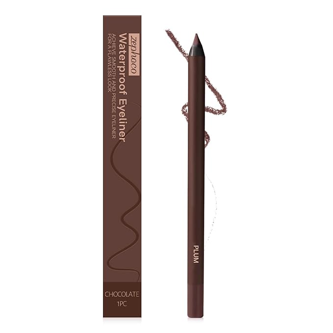 Persona Eyeliner Pencil Waterproof,24 Hr Waterproof Eyeliner Duo Sharpenable Eye Pencil,Long Wearing and Water Resistant,Smooth and Easy to Color (Plum)