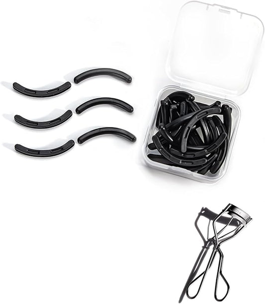 Eyelash Curler Refills Compatible with shu uemura,Eyelash Curler Pads 24PCS,Silicone Lash Curler Refill Pads Compatible with shu uemura (Black)