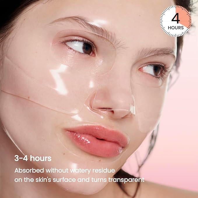 BIODANCE Bio-Collagen Real Deep Mask, Hydrating Overnight Hydrogel Mask, Pore Minimizing, Elasticity, Plumping Improvement, Korean Skincare, Stocking Stuffers for Teen Girls | 1.19oz(34g) x 4ea