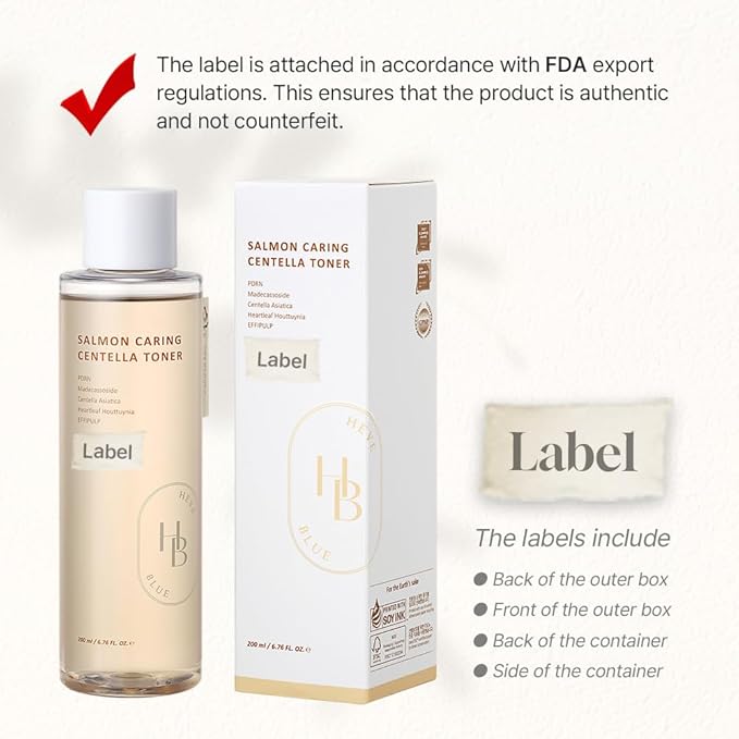 HEVEBLUE Salmon Caring Centella Toner - Salmon PDRN, pH 5.5, Salmon Egg Extract, Centella, Madecassoside, Restore and Rejuvenate, Refine Skin Texture, Low Irritation, Korean Skincare, K-Beauty