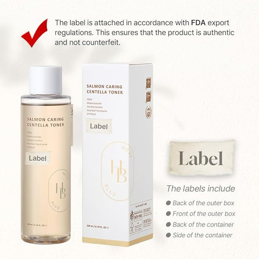 HEVEBLUE Salmon Caring Centella Toner - Salmon PDRN, pH 5.5, Salmon Egg Extract, Centella, Madecassoside, Restore and Rejuvenate, Refine Skin Texture, Low Irritation, Korean Skincare, K-Beauty