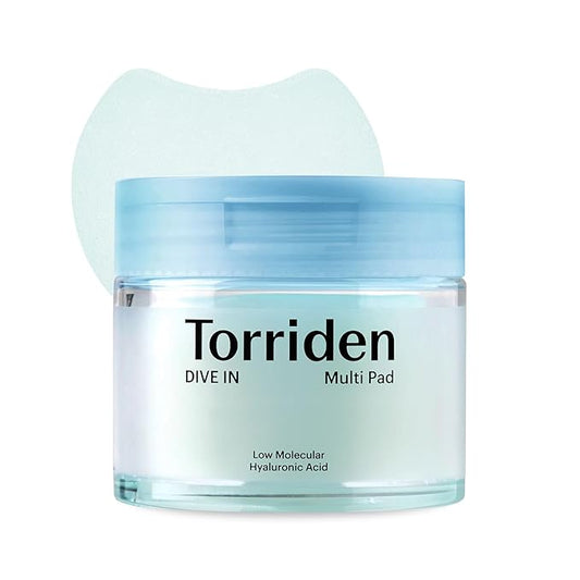 Torriden DIVE IN Multi Pad (80 pads) | Serum infused Facial Pads for Cooling, Soothing, Hydrating Spot Masking | Hyaluronic Acid, Panthenol, Allantoin