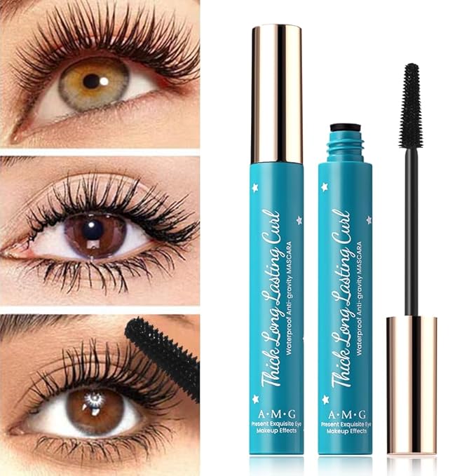 False lash Mascara - Anti-gravity mascara volume and length waterproof, Long Lasting beauty Make up, Curl Keeper Black,Eye Lash Enhancer Curl & No Clumping, Smudge Proof Tubing Mascara All Lash Types