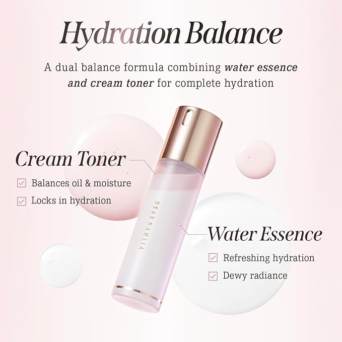 DEARDAHLIA Endless Skin Cream Mist 100ml - Vegan Dual-Layer Cream Mist for Balanced Moisture & Oil, Smooth, Radiant Skin. Perfect for Use Before or After Makeup. Korean Skincare.