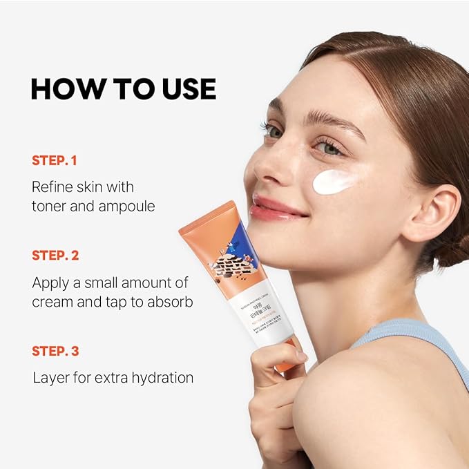 ROUND LAB Soybean Panthenol Cream 2.71 Fl Oz, 120-Hour Deep Hydration and Skin Barrier Repair Moisturizer with Nano Niosome Panthenol, Improves Rough Texture, Locks in Moisture, Korean Skincare