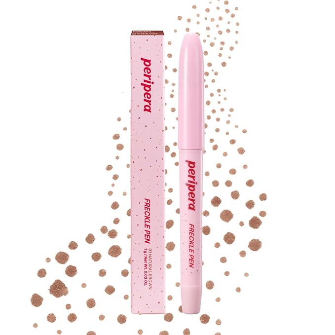 Peripera Freckle Pen, Natural Sun-Kissed Makeup – Long Lasting, Smudge-Proof Faux Freckles with Precision Dot Tip, Buildable K-Beauty Freckle Makeup Pen (01 NATURAL BROWN)