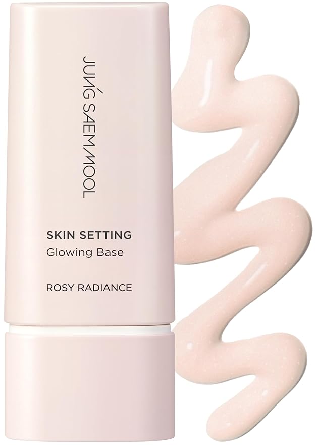 JUNG SAEM MOOL Skin Setting Glowing Base 1.35 Fl Oz, Hydrating Primer with Fine Pearls for Radiant Glow, Pore-Smoothing Pink Flower Complex, Makeup Base for Dry and Combination Skin, Korean Makeup