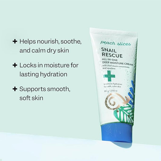 Peach Slices Snail Rescue All-In-One Deep Moisture Cream