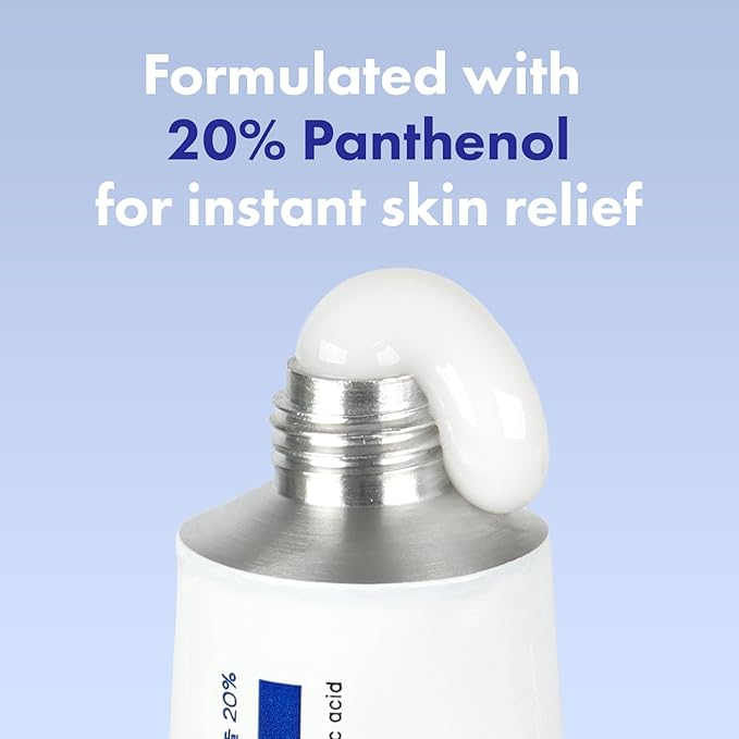TOSOWOONG Panthenol 20 Barrier Cream, Daily Skin Barrier Care with 20% Panthenol, Ceramides, Hyaluronic Acid, Deep Hydration, Face Moisturizer, Korean Skincare for All Skin Types, 50ml / 1.69 fl. oz.