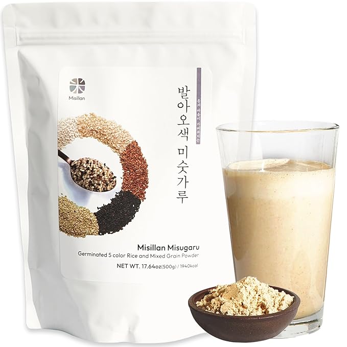 Korean Food Korean Misugaru Multi-Grain Drink Mix, Nutritional Mixed Grain Powder, 17.6 oz(500g), 미숫가루