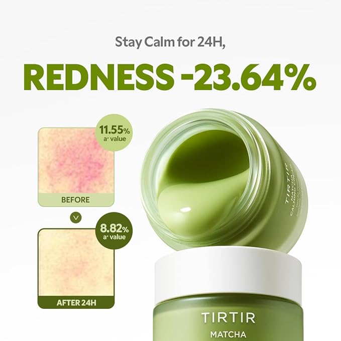 TIRTIR Matcha Calming Cream 1.69 Fl Oz | 24H Hydrating Korean Pudding Moisturizer Daily Skin Care for Sensitive to All Skin