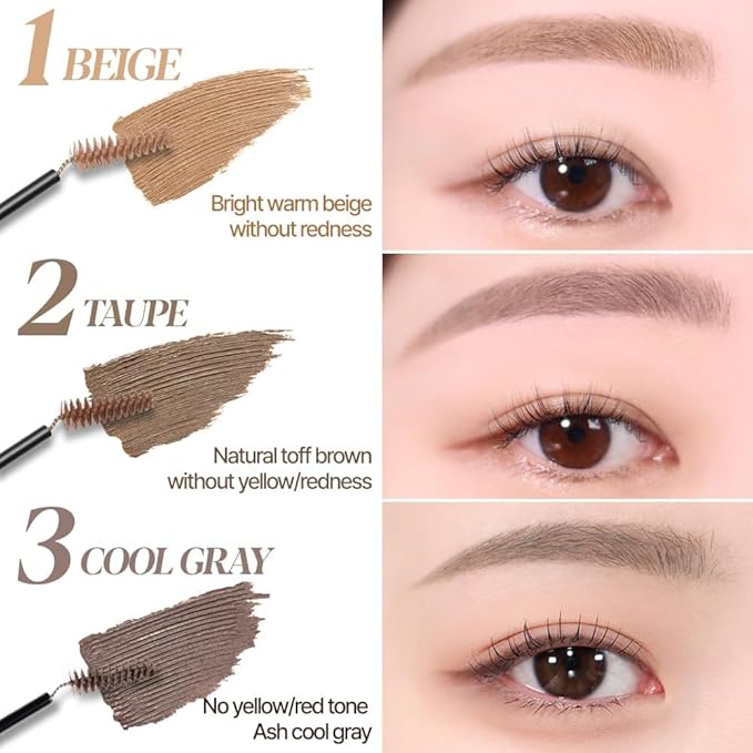 Espoir The Brow Color Fixing Cara #4 Fake Bleach 0.1 fl oz | Easy Fixing without Clumping with Skinny Brush | Long Lasting Smudgeproof Eyebrow Mascara | Soft Mood Coloring Tinted Gel | Korean Makeup