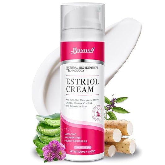Estriol Face Cream for Women: Natural Bioidentical Moisturizer Cream with Wild Yam for Hormone Balance, Hydrates, Firms & Revitalizes Skin, 4.06 fl. Oz(3 Month Supply)