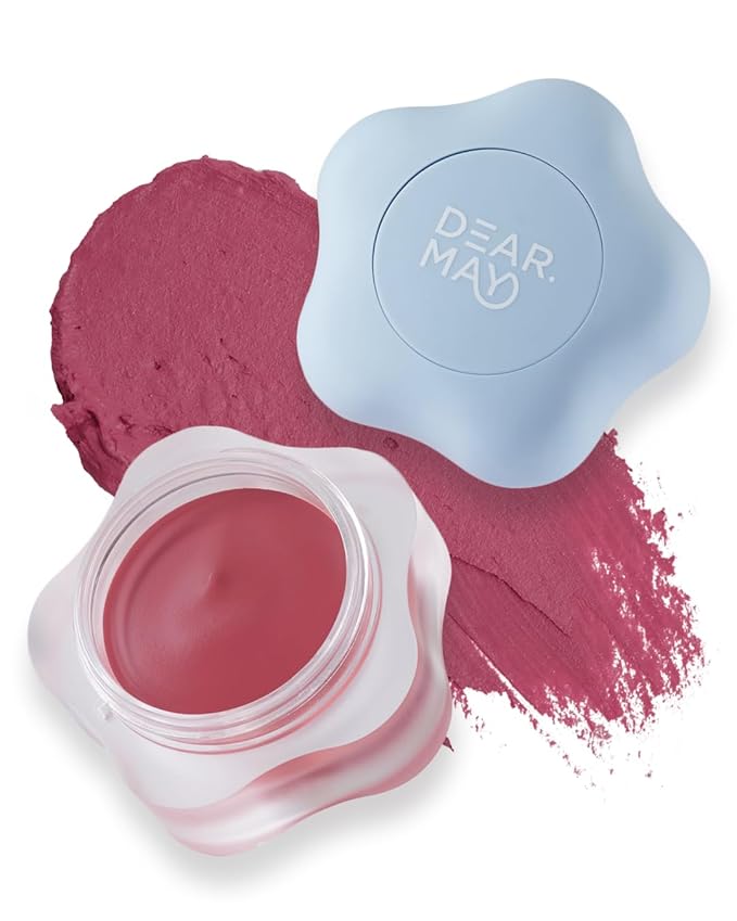 DEARMAY Pure Falling Mood Lip Pot No. 03 A Little Note 0.23 Oz. Vegan Lip Stain Lip & Cheek Multi-Use Tint With Hydrating Formula for Smooth Soft Blend Without Dryness or Fine Lines, Korean Makeup