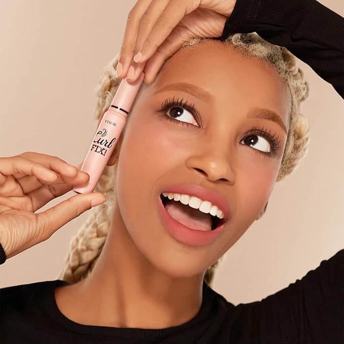 ETUDE Curl Fix Mascara, Lash Mascara, Strong Curl Up, Long-Lasting, Waterproof, Light-Weight, Korean Makeup, Beauty, Vegan Certified, Black (0.27 Fl Oz)