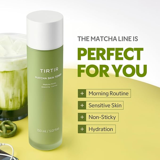 TIRTIR Matcha PDRN Duo | Korean Skincare Bundle for Redness Care and All Day Hydration for Sensitive Skin
