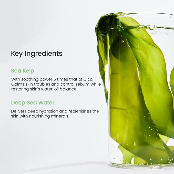 BIODANCE Refreshing Sea kelp Real Deep Mask, Overnight Hydrogel Mask, Calming, Oil & Sebum Control, Blemish Care, Korean Skincare, Stocking Stuffers for Teen Girls | 1.19oz(34g) x 4ea