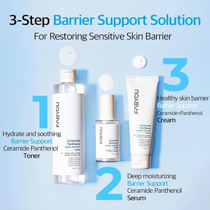 Ceramide Panthenol Barrier Support Toner 10.14 fl oz - Hydrating Facial Toner for Sensitive Skin, Barrier Repair & Soothing with 8 Types of Hyaluronic Acid, Korean Skincare