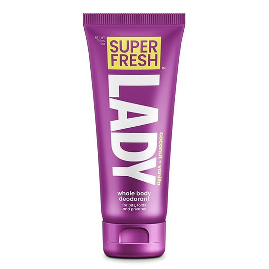 Super Fresh Lady Parts | Full Body & Private Parts Deodorant For Women | INVISIBLE CREAM for Privates, Body & Skinfolds | Stop Odor & Stay Fresh|Aluminum Free Feminine Hygiene | Lightly Scented | 4oz