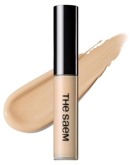 THESAEM Cover Perfection Tip Concealer, Liquid Multi-Use Concealer, Full Coverage Makeup for Acne Dark Spots Dark Circles Hyperpigmentation and Blemishes, 0.2 fl.oz. (#2 Rich Beige)