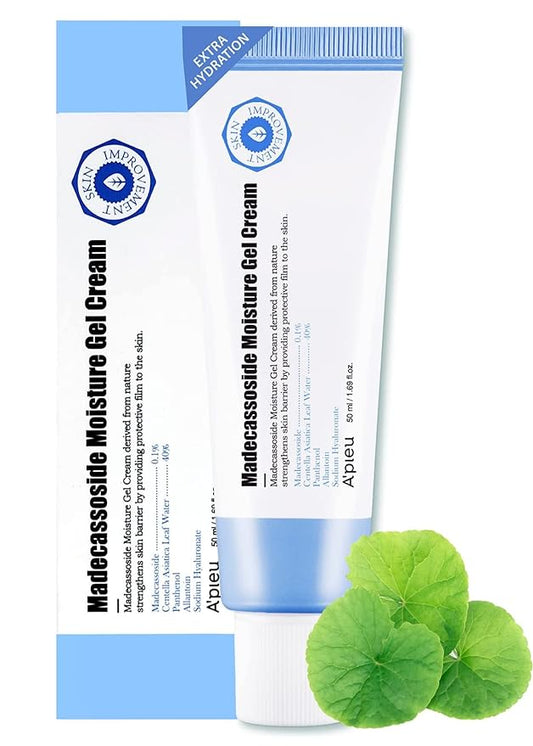 A'PIEU Madecassoside Moisture Gel Cream (1.69 Fl oz) - for Hydrating Dry and Sensitive Skin- Helps Soothe Damage and Maintain Optimal pH level- Centella Asiatica, Panthenol, Allantoin