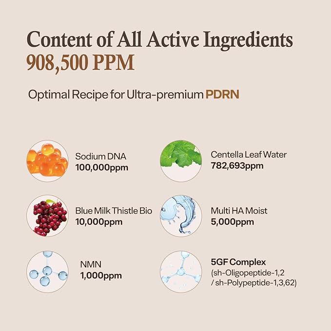 HEVEBLUE Salmon Caring Centella New Pair PDRN Booster 100,000 Shot Essence (1ea) - Salmon PDRN, Restore and Rejuvenate, Refine Skin Texture, Low Irritation, Korean Skincare, K-Beauty