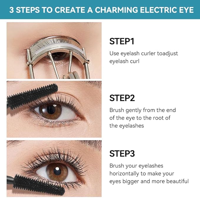 False lash Mascara - Anti-gravity mascara volume and length waterproof, Long Lasting beauty Make up, Curl Keeper Black,Eye Lash Enhancer Curl & No Clumping, Smudge Proof Tubing Mascara All Lash Types