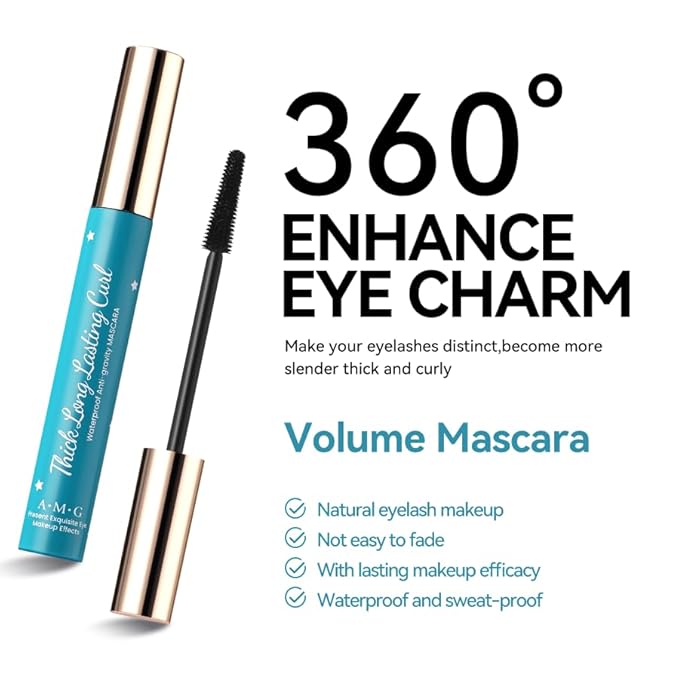 False lash Mascara - Anti-gravity mascara volume and length waterproof, Long Lasting beauty Make up, Curl Keeper Black,Eye Lash Enhancer Curl & No Clumping, Smudge Proof Tubing Mascara All Lash Types