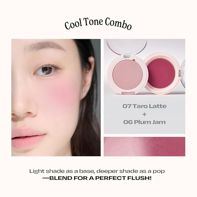 Balmy Cream Cheek | Lightweight, Natural Finish Cream Blush with Blurring Effect | 2.5g (No.4 Rose Berry)
