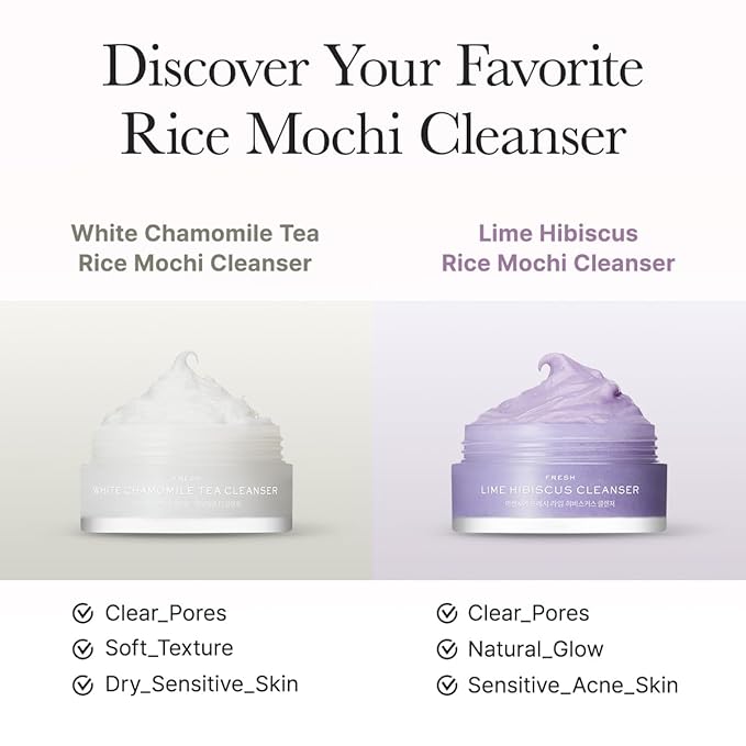 Arencia Rice Mochi Facial Cleanser Gift Set, 6 Varieties, 0.52 oz each - travel size, Korean skin care, holiday gift set, Stocking stuffers