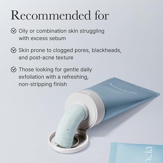 ARENCIA Hyssop Sebum Control Rice Cake Cleanser, 5.29 oz, AHA Tea Tree Face Wash for Oily Combination Skin