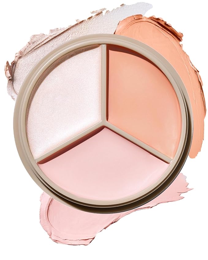 THESAEM Cover Perfection Triple Pot Concealer 05 Dark Up Beige - for Fair to Light Skin Tone - Dark Circle Corrector, Brightener, Shimmer Highlighter - Radiant Glow Skin for Flawless Finish