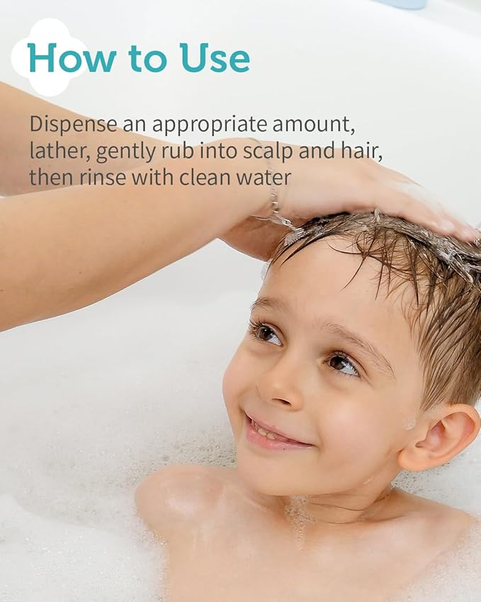 GOONGBE Kids' Fresh Shampoo - Korean Kids Scalp Purifying Shampoo - Gentle Deep Cleansing for Oily, Smelly Scalps - Low pH & Silicone-Free Formula - Allergen Free Scent, 10.1 fl.oz.