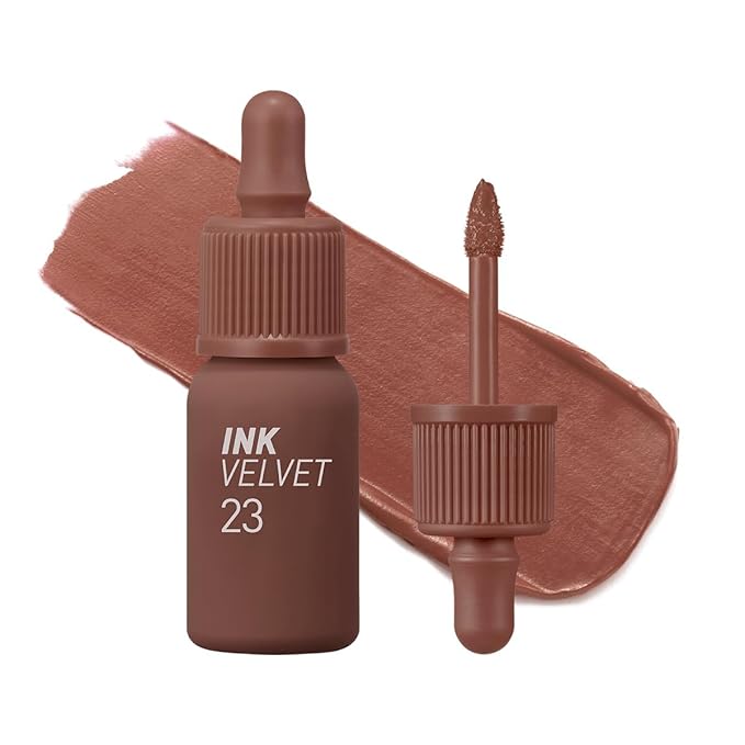 Peripera Ink the Velvet Lip Tint - High Pigment Color, Longwear, Weightless, Not Animal Tested, Gluten-Free, Paraben-Free (23 NUTTY NUDE)
