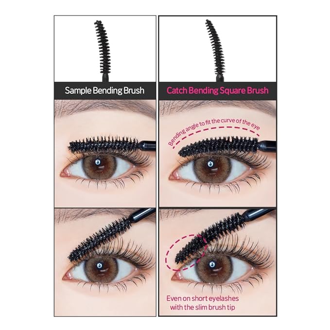 ETUDE Curl Fix Mascara, Lash Mascara, Strong Curl Up, Long-Lasting, Waterproof, Light-Weight, Korean Makeup, Beauty, Vegan Certified, Volume (0.27 Fl Oz)