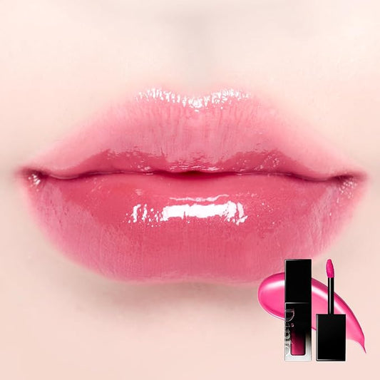 DINTO Blur-Glowy Lip Tint - Glossy Finish, Hydrating, Long Lasting, Lightweight Texture, Non-Sticky, Vegan & Cruelty-Free, K beauty (216 Pax, 0.11 fl.oz) (30 colors)