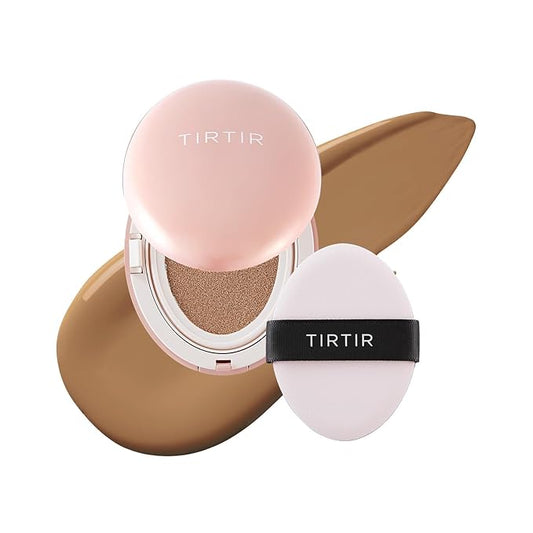 [*Mini Size*] TIRTIR All Cover Pink Cushion | Korean Cushion Foundation, (#35N Walnut, 0.15 Fl Oz)