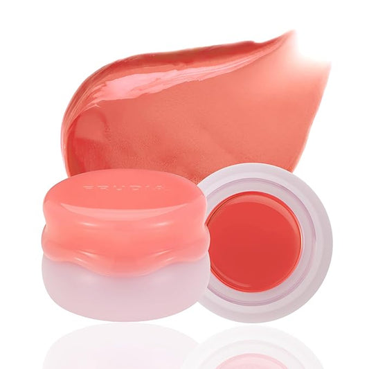 FRUDIA Korean Makeup Lip + Cheek Glow Jam |Long lasting, Moisturizing & Plumping | Non - Sticky & Glossy Color for Eyes, Lips & Cheeks |Shy Papaya – Fresh orange coral - 4.5 gm