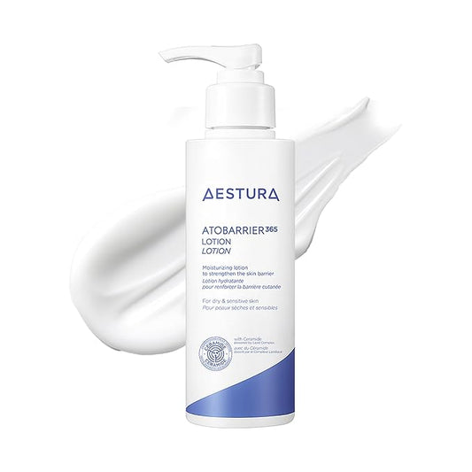 AESTURA ATOBARRIER365 Lightweight Korean Face Moisturizer with Ceramides | Strengthens Barrier, Fast-Absorbing Hydration, Suitable for Dry, Normal & Sensitive Skin, 150ML / 5.07 fl. Oz.