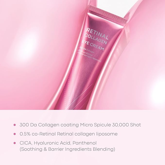 Retinal Collagen Eye Cream 1.01 fl.oz / 30 ml | Hydrating, Firming & Soothing Korean Eye-Care