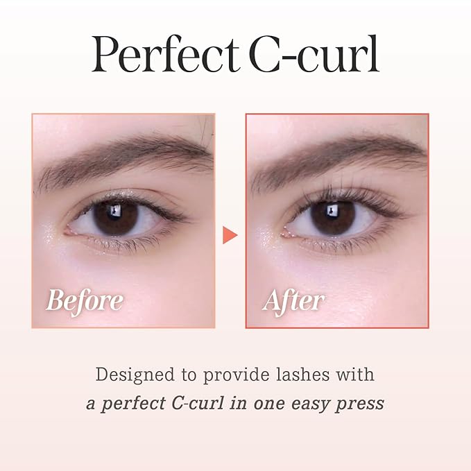 DEARDAHLIA Dream Eyelash Curler - Premium Volume-Up Curl, Wide Opening, Pinch-Free Design. Painless with Comfort Grip & 2 Silicone Refill Pads Included. Made in Korea
