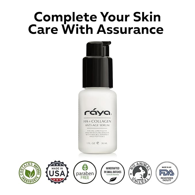 RAYA HA + Collagen Serum (502) | Premium Anti-Aging Serum for Face | Intensive Face Moisturize | Helps Reduce Age Lines and Wrinkles | Firms and Softens Skin for All Ages