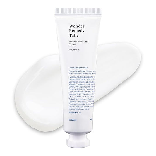 keenoniks Hydrating & Barrier-Repair Cream for Dry & Sensitive Skin – Korean Moisturizer with CICA & Ceramide – 50ml (1.69 fl oz)