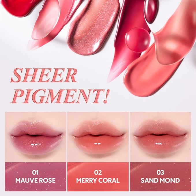 TIRTIR Waterism Tinted Lip Gloss #02 Merry Coral, 0.14 Fl Oz – Kiss Ready Lipgloss, 12H Long Lasting Non Sticky Natural Tinted Glow Korean Multiuse Cheek and Lip Tint for Women gift